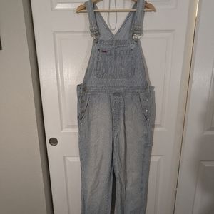 Striped gap overalls